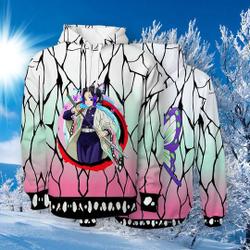 Hoodie Cartoon 3D Printed Sweatshirt Shinobu Pullover Kochou 3D Hoodie