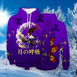 Hoodie Cartoon 3D Printed Sweatshirt Men Kokushibo 3D Hoodie