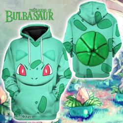 Bulbasaur Full Over Print 3D Hoodie, Bulbasaur Ivysaur Venusaur 3D Hoodie