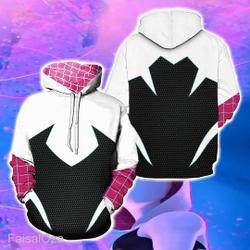 Spider Gwen Stacy 3D Hoodie, Halloween Costume 3D Hoodie