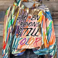 Broken Crayons Still Color All Over Print Shirt, Mental Health Hoodie
