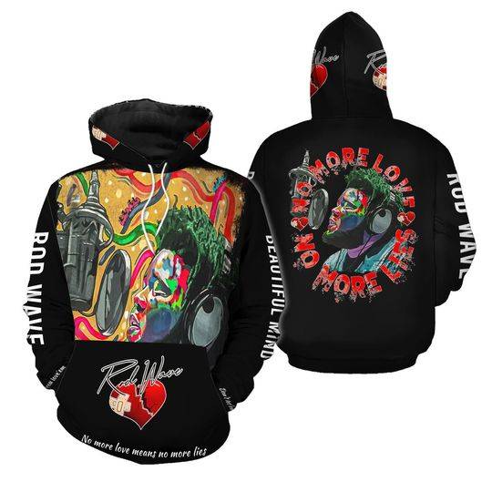 Rod Wave 3D Hoodies, Vintage Rod Wave Nostalgia 2023 Tour Shirt, Beautiful Mind Tour