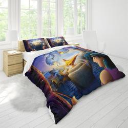 Disney Aladdin Three Piece Printed Fashion Pattern Bedding Set Gift For Your Girlfriend Boyfriend Gift For Love Gift For Friend Best Valentine Present Holiday Gift