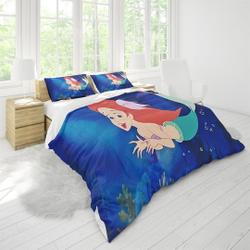 The Little Mermaid Three Piece Printed Fashion Pattern Bedding Set Gift For Your Girlfriend Boyfriend Gift For Love Gift For Friend Best Valentine Present Holiday Gift