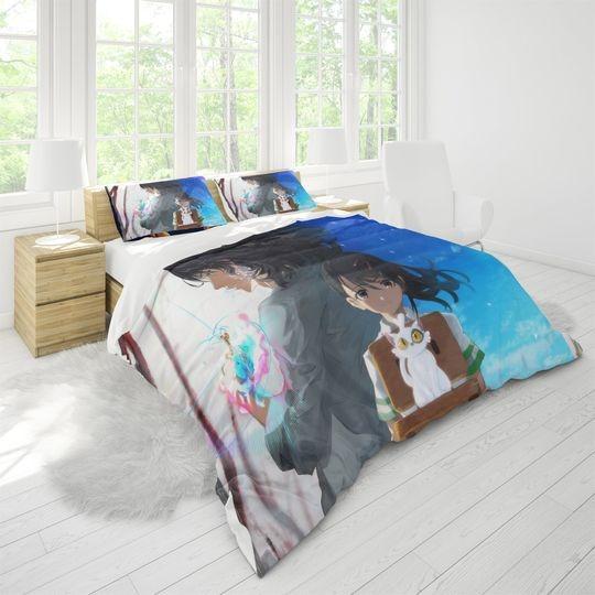 Suzume No Tojimari Three Piece Printed Fashion Pattern Bedding Set Gift For Your Girlfriend Boyfriend Gift For Love Gift For Friend Best Valentine Present Holiday Gift