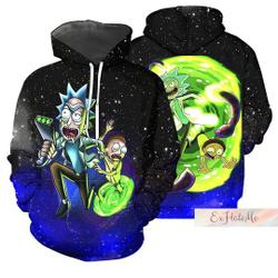 Rick And Rickandmorty With Laser Gun Hoodie