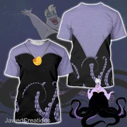 Purple Octopus The Sea Witch Inspired 3D Shirt, Villain Octopus 3D Shirt Meaningful Gift For Family Gift For Boyfriend Valentine Gift