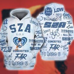 SZA All Over Print Hoodie, SOS New Album Merch
