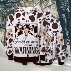 Hoodie Music 3D Should've With A Warning Long Sleeve Wallen Western 3D Hoodie