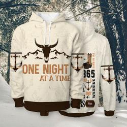 Hoodie Music 3D One Night At A Time 3D Hoodie Wallen Western 3D Hoodie