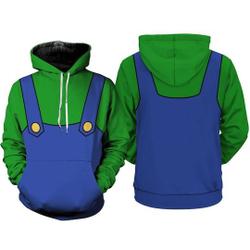 Green-Capped Hero 3D Hoodie, Iconic Brother Cosplay 3D Hoodie