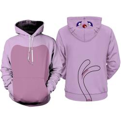 Purple Fox Monster 3D Hoodie, Psychic Type Monster Cosplay 3D Hoodie