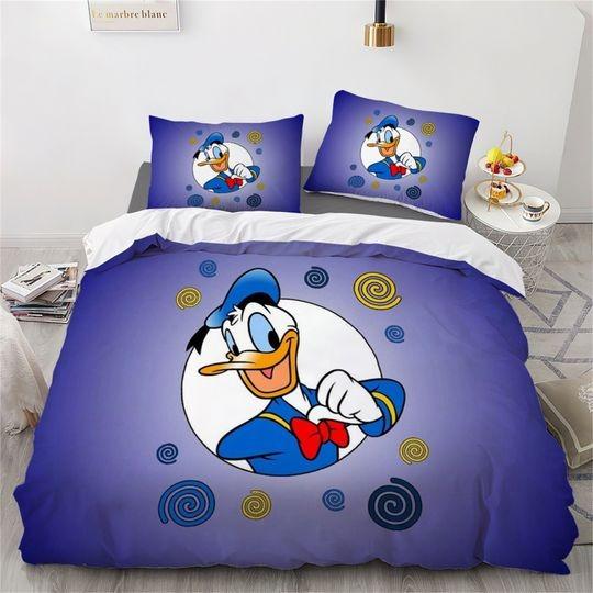 Donald Duck Printing Three Piece Bedding Set Gift For Your Girlfriend Boyfriend Gift For Love Gift For Friend Best Valentine Present Holiday Gift