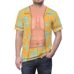 Simu Yellow Hawaiian Beach Shirt, Orange and Green Tropical Pattern Meaningful Gift For Family Gift For Boyfriend Valentine Gift