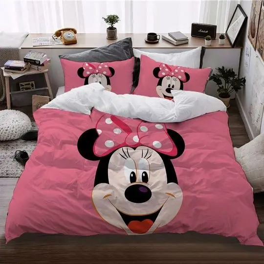 Personalized Mickey Mouse Duvet Covers Bedding Set Gift For Your Girlfriend Boyfriend Gift For Love Gift For Friend Best Valentine Present Holiday Gift