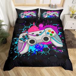 Game Pad Artistic Duvet Cover, Video Game Bedding Set Gift For Your Girlfriend Boyfriend Gift For Love Gift For Friend Best Valentine Present Holiday Gift