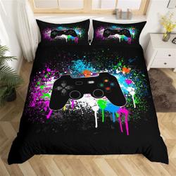 Game Pad Bedding Set, Joypad Watercolor Bedding Set Gift For Your Girlfriend Boyfriend Gift For Love Gift For Friend Best Valentine Present Holiday Gift