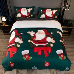 3D Santa Claus Duvet Covers Set, Pattern Quilt Cover, Sock Bedding Set, Gift  Doona Cover, Christmas King bedding