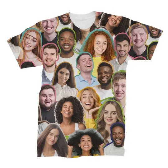Custom Photo Collage 3D T-Shirt Meaningful Gift For Family Gift For Boyfriend Valentine Gift