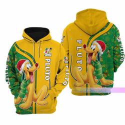 Christmas Gift, Pluto Dog Christmas Hoodie, Pluto Dog Zip Hoodie, Pluto Shirt, Cute Cartoon Hoodie