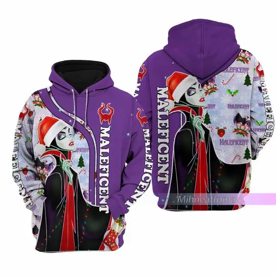 Christmas Gift, Maleficent Christmas Hoodie, Maleficent Zip Hoodie, Maleficent Shirt, Witch Hoodie, Disney Movies Halloween Hoodie