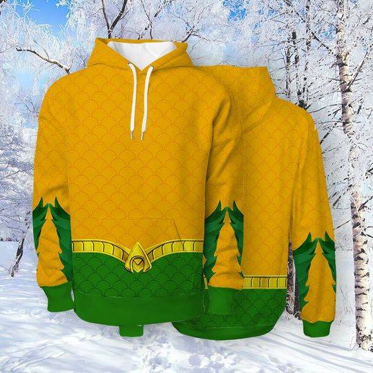 Hoodie Film 3D Printed Aqua Man Hoodie Character