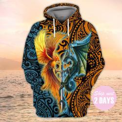 Soul Of A Dragon 3D Hoodie, 3D Mandala Dragon 3D Hoodie
