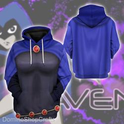 Teen Titans Raven Full Over Print 3D Hoodie