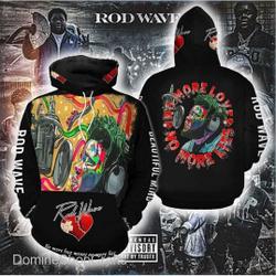 Rod Wave Nostalgia Hoodie, Rod Wave Tour 3D Hoodie