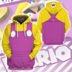 Wario Mario 3D Shirt, Mario Halloween Costume Shirt, Super Mario Bros Cosplay