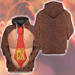 Donkey Kong Mario 3D Hoodie, Super Mario Bros Cosplay