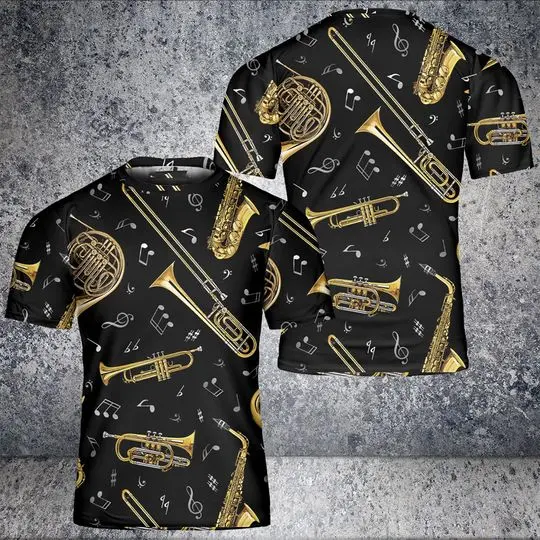 Swinging With Saxophone Sound Summer Vacation 3D T-Shirt Meaningful Gift For Family Gift For Boyfriend Valentine Gift