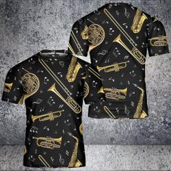 Swinging With Saxophone Sound Summer Vacation 3D T-Shirt Meaningful Gift For Family Gift For Boyfriend Valentine Gift