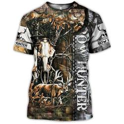 Customize Name Bow Hunter Shirt, Hunting Lover Camo 3D T-Shirt Meaningful Gift For Family Gift For Boyfriend Valentine Gift