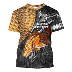 Redfish Puppy Drum Tackle Fishing Customize Name 3D T-Shirt Meaningful Gift For Family Gift For Boyfriend Valentine Gift
