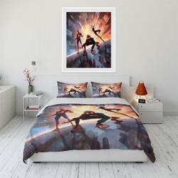 Spider-Man Into the Spider-Verse Quilt Cover Soft Three-Piece Bedding Set Gift For Your Girlfriend Boyfriend Gift For Love Gift For Friend Best Valentine Present Holiday Gift