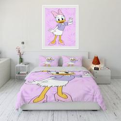 disney Daisy Quilt Cover Soft Three-Piece Bedding Set Custom Fashion Printed Quilt Cover Pillowcase Christmas Gifts, Room Decor