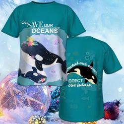 3D T-Shirt Printed Fashion Orca Men 3D Shirt Meaningful Gift For Family Gift For Boyfriend Valentine Gift