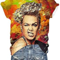 P!nk Pink Singer Summer T-Shirt, Trustfall Album 3D Shirt Meaningful Gift For Family Gift For Boyfriend Valentine Gift