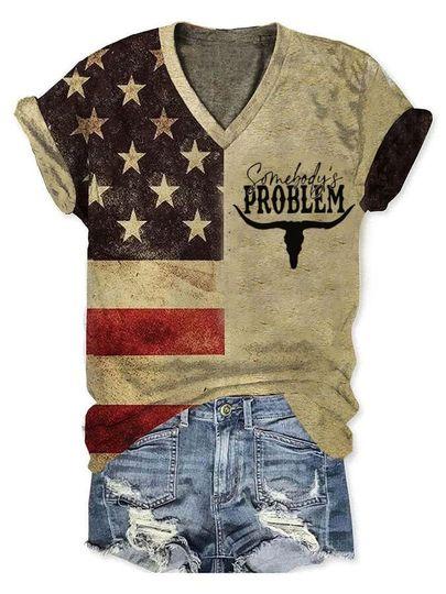 Wallen Somebody's Problem Print T-Shirt Country Western Music 3D Shirt Meaningful Gift For Family Gift For Boyfriend Valentine Gift