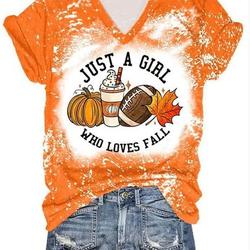 Just A Girl Who Loves Fall Print Short Sleeve 3D Shirt Meaningful Gift For Family Gift For Boyfriend Valentine Gift
