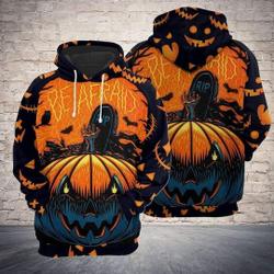 Halloween Be Afraid Of Evil Pumpkin Hoodie 3D
