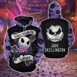 Jack Skellington Hoodie, Nightmare Before Christmas 3D Hoodie, Halloween Gift