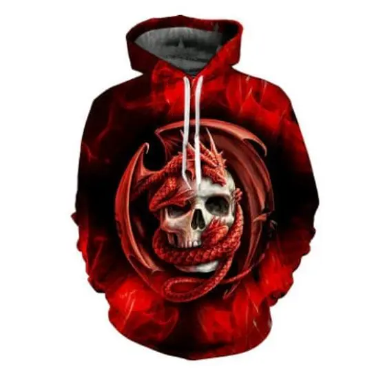 3D printing Hoodie Halloween fashion autumn and winter streetware