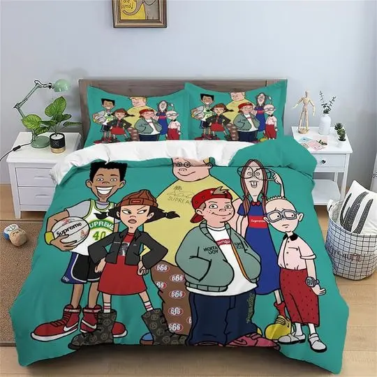 Disney Recess Bedding Three Set Decoration Bedroom Quilt CoverGift For Your Girlfriend Boyfriend Gift For Love Gift For Friend Best Valentine Present Holiday Gift