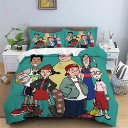 Disney Recess Bedding Three  Set Decoration Bedroom Quilt CoverGift For Your Girlfriend Boyfriend Gift For Love Gift For Friend Best Valentine Present Holiday Gift