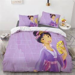 Disney Mulan Printing Set Quilt Cover Pillow Cover Bedding Set GiftGift For Your Girlfriend Boyfriend Gift For Love Gift For Friend Best Valentine Present Holiday Gift