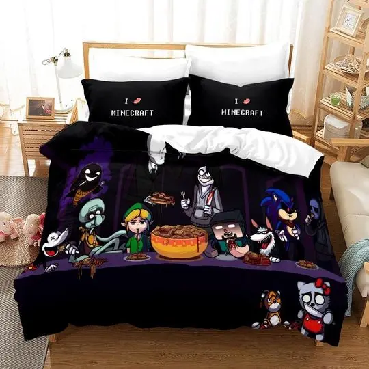 Minecraft #11 Duvet Cover Pillowcase Bedding Set Gift For Your Girlfriend Boyfriend Gift For Love Gift For Friend Best Valentine Present Holiday Gift