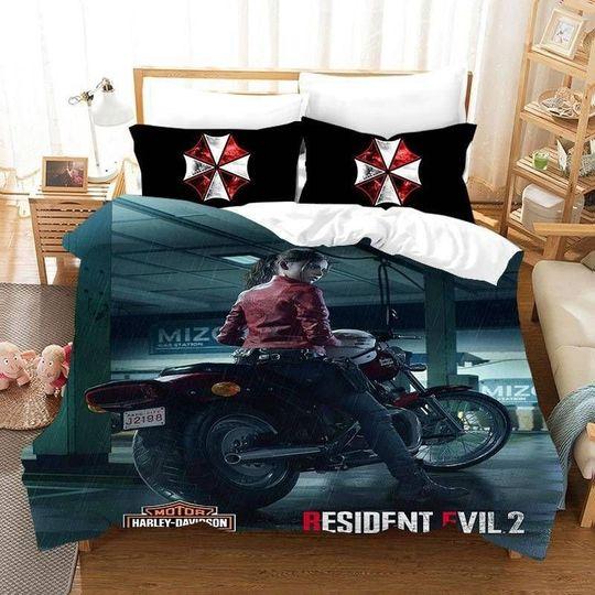 Resident Evil #2 Duvet Cover Pillowcase Bedding Set Gift For Your Girlfriend Boyfriend Gift For Love Gift For Friend Best Valentine Present Holiday Gift
