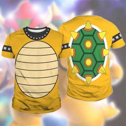 Mario Bowser 3D Shirt, Super Mario Bros Cosplay Shirt Meaningful Gift For Family Gift For Boyfriend Valentine Gift